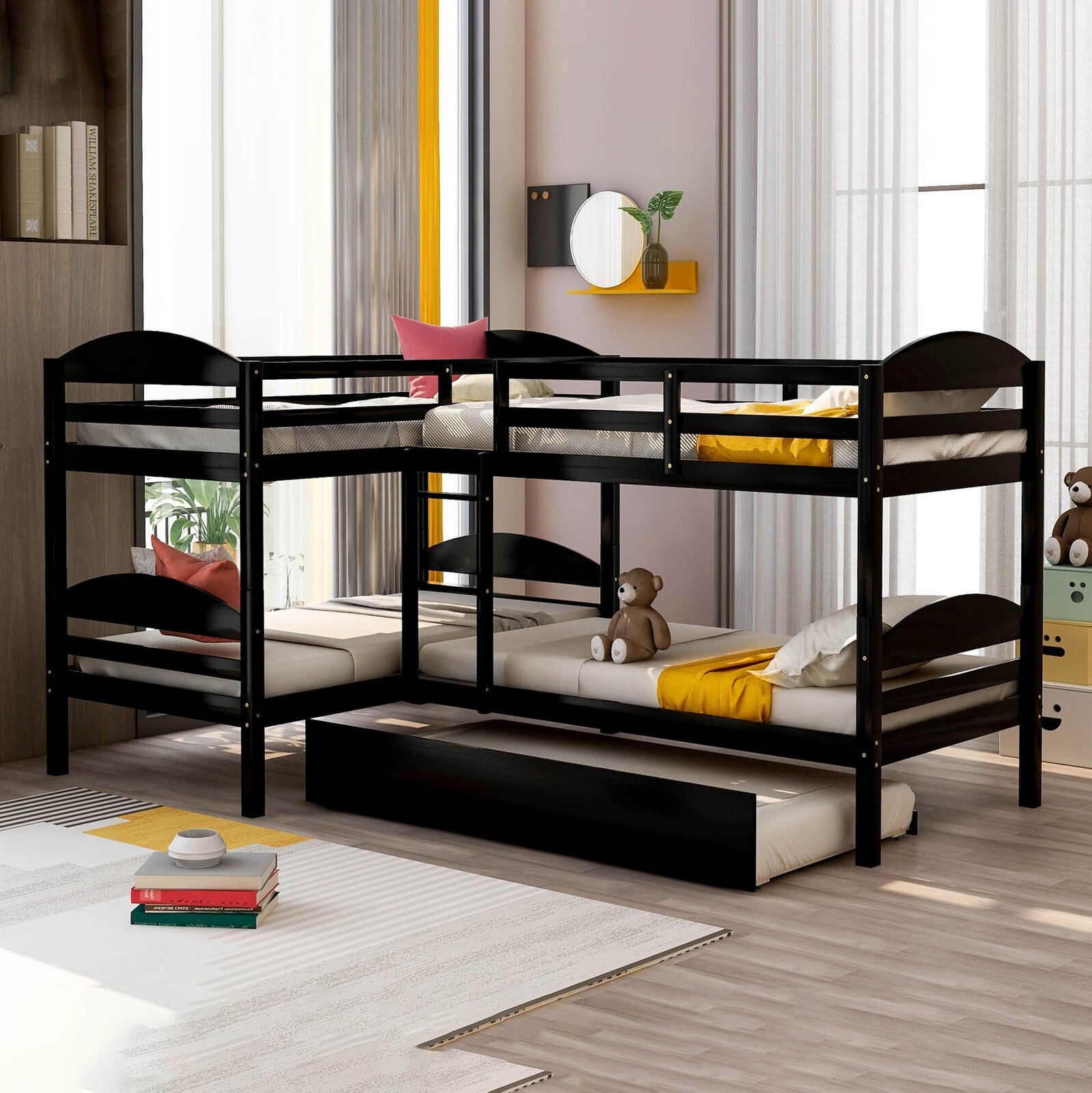 L Shaped Loft Beds For Five