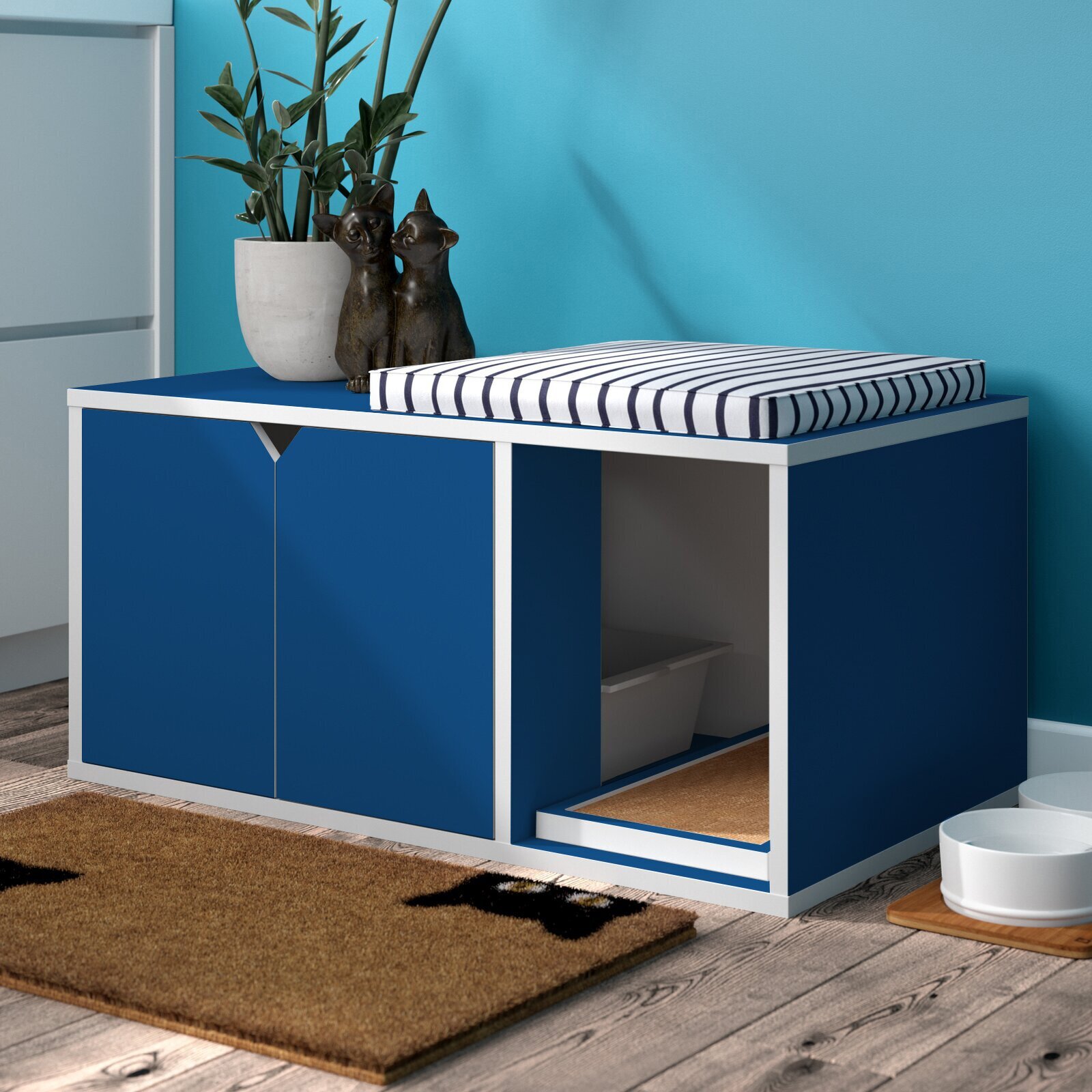 Litter box bench seat 