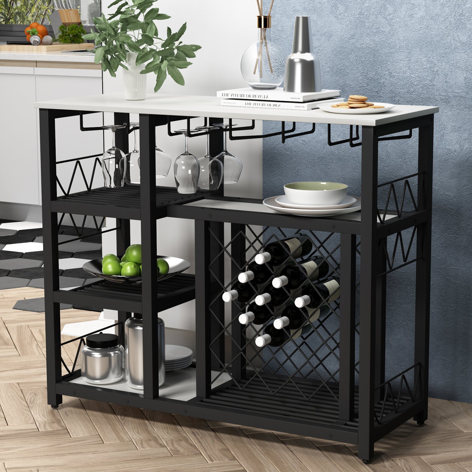 Metal Living Room Bar Cabinet
