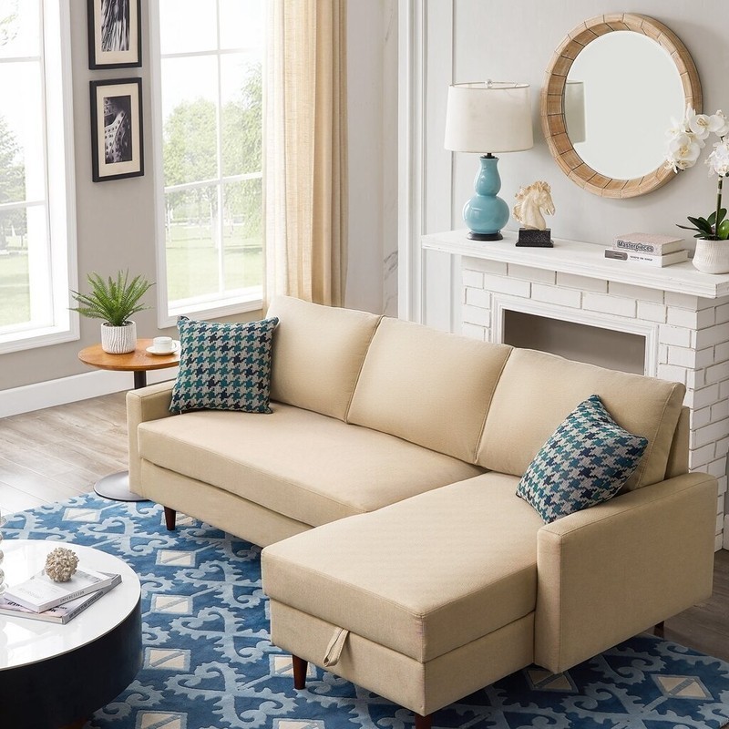Mid century modern sofa with lounger