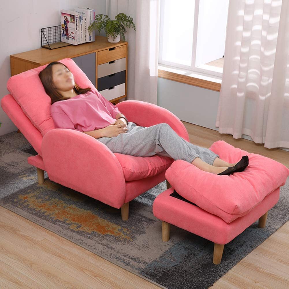 Mid Century Style Ergonomic Lounge Chair with Ottoman