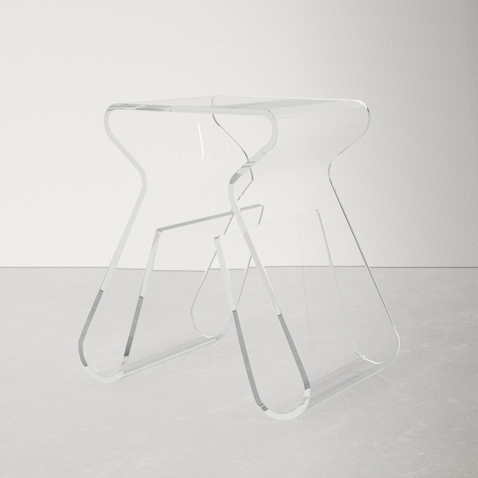 Minimalist magazine rack table