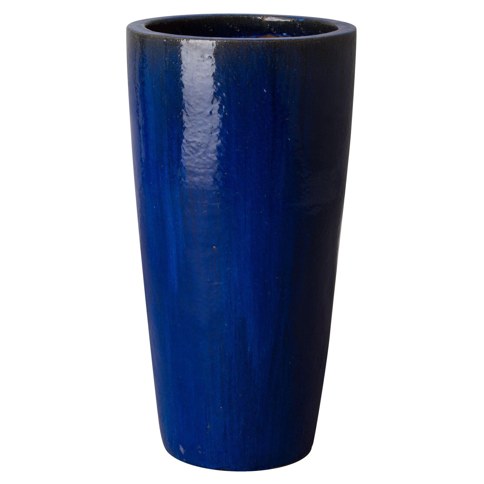 Monochrome tall pottery planters
