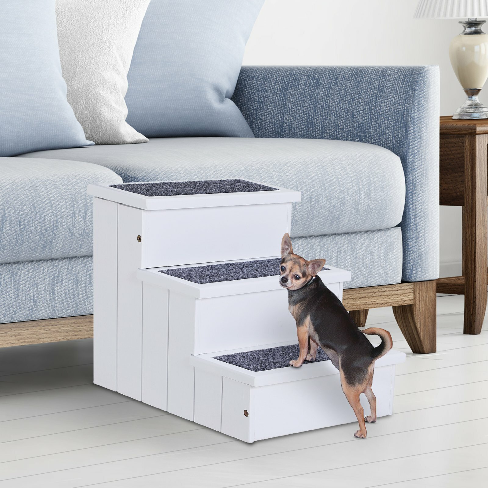 Non Slip Carpet 3 Step Pet Stair