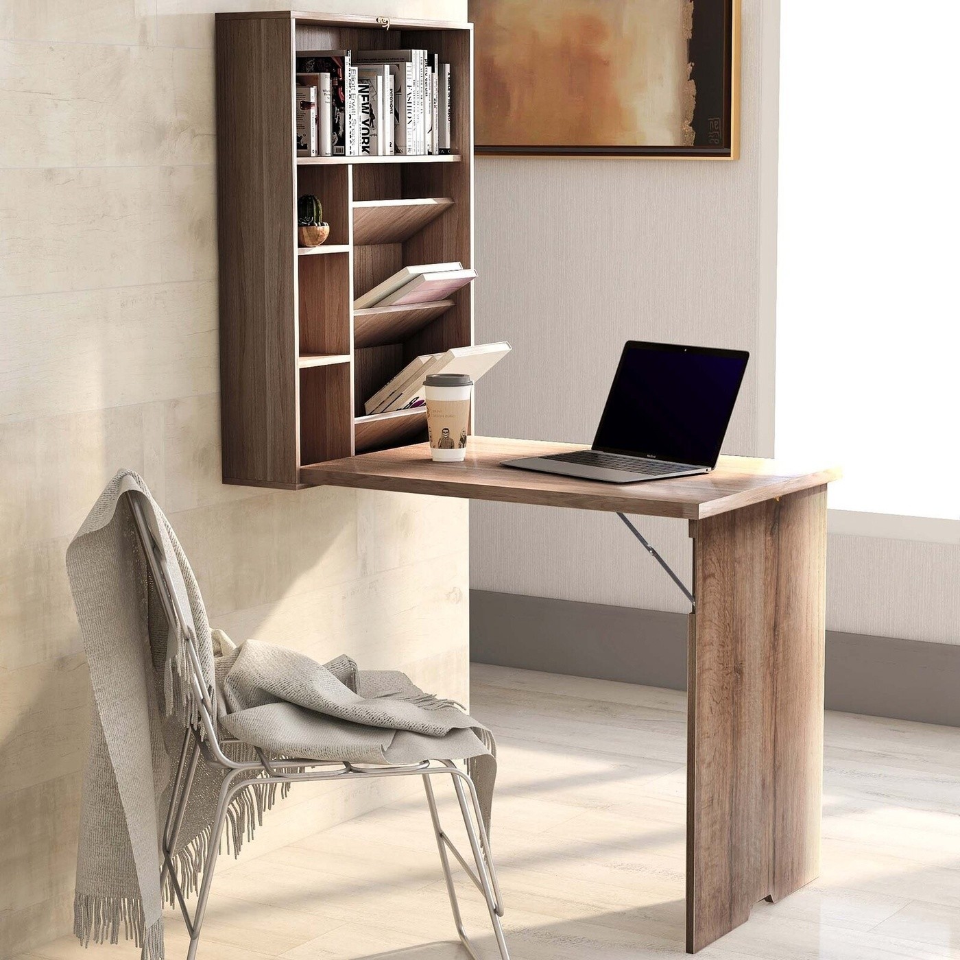 Oak Floating Desk