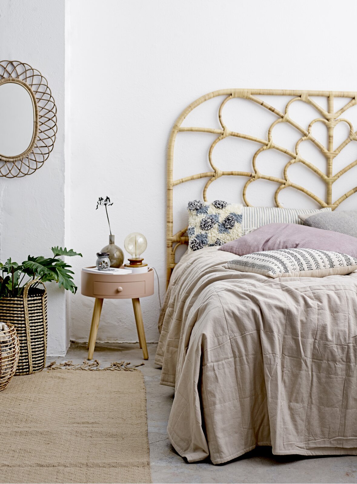 Open high back headboard king for smaller bedrooms