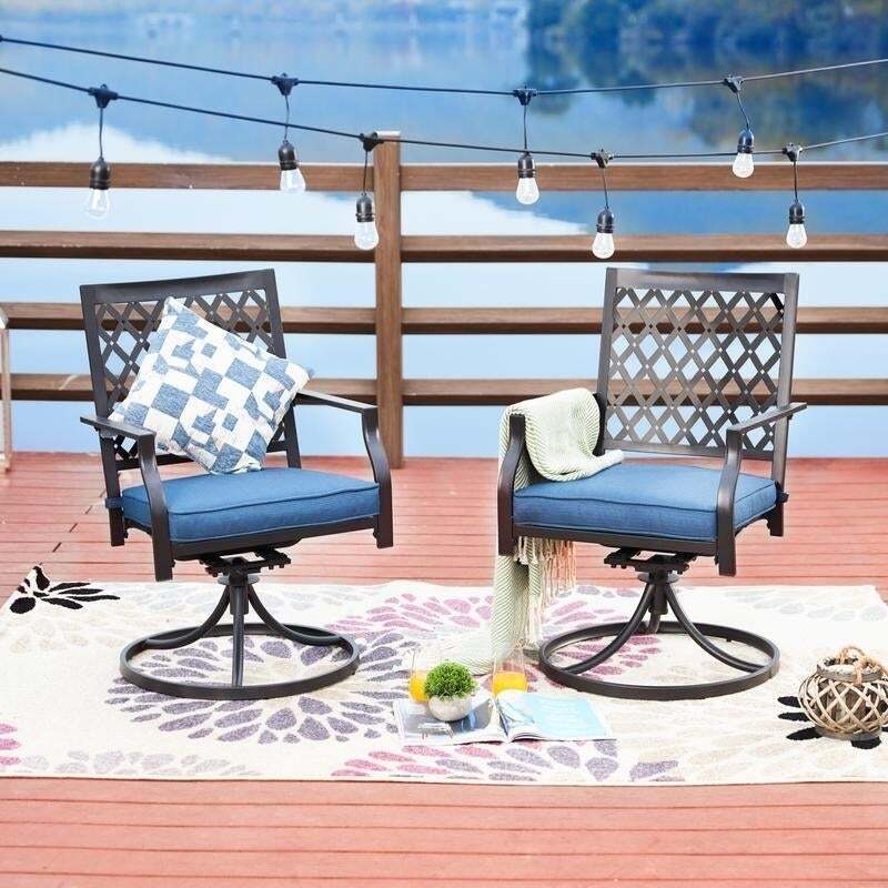 Outdoor Patio Swivel Dining Room Chairs
