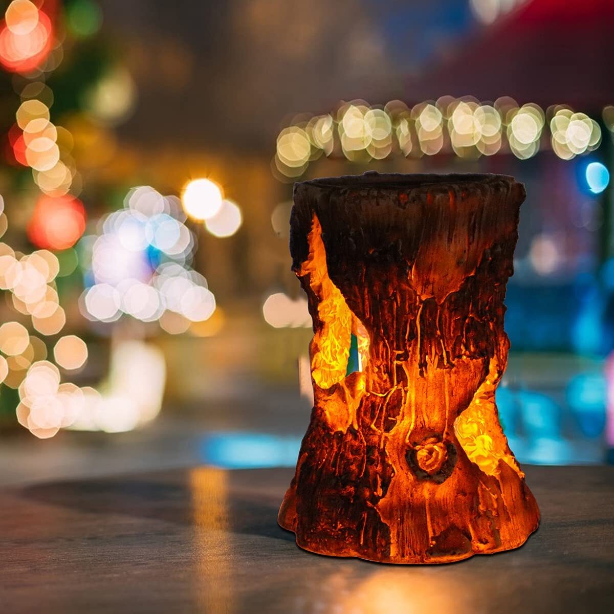 Pedestal outdoor fire lamps
