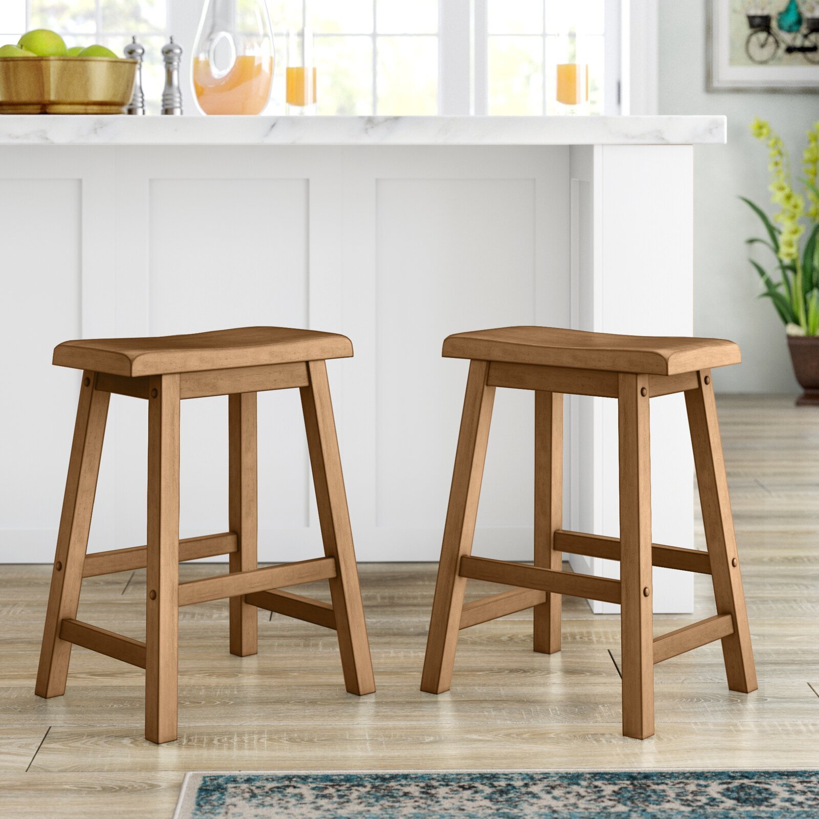 Quirky Wooden Comfortable Counter Stools
