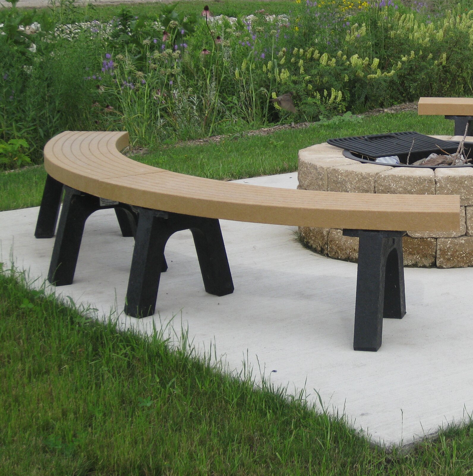 Recycled Plastic Curved Garden Bench