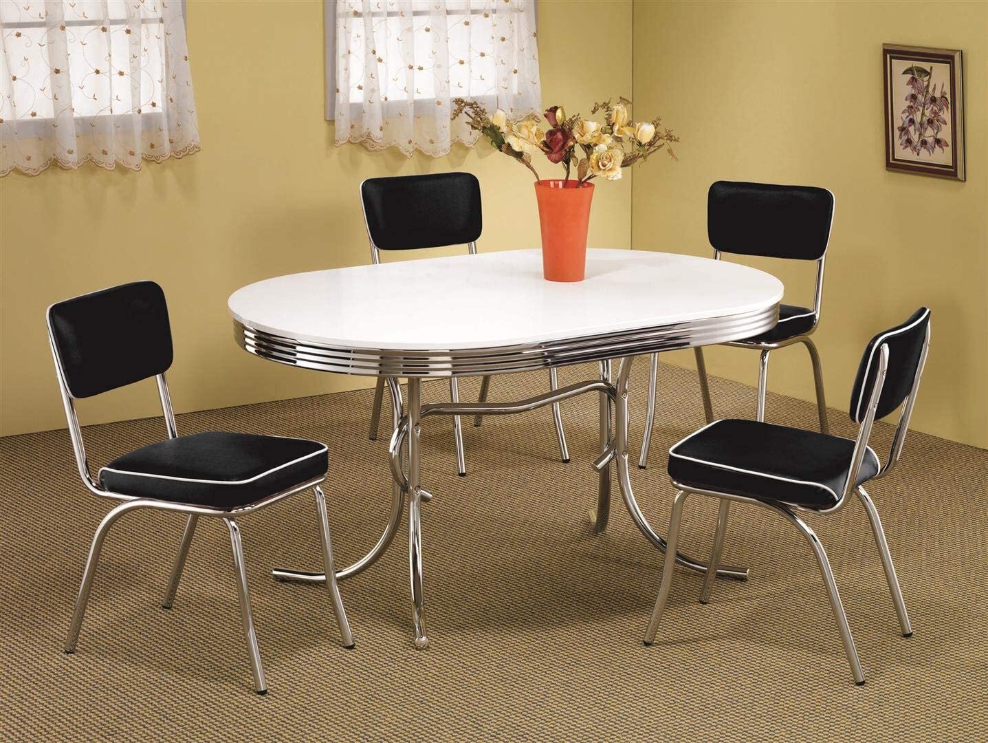 Retro black chairs to go around your kitchen table