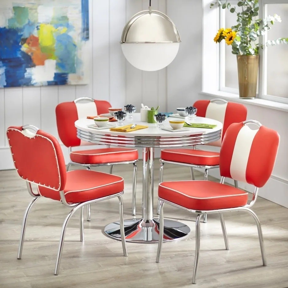 Retro laminate dining table sets