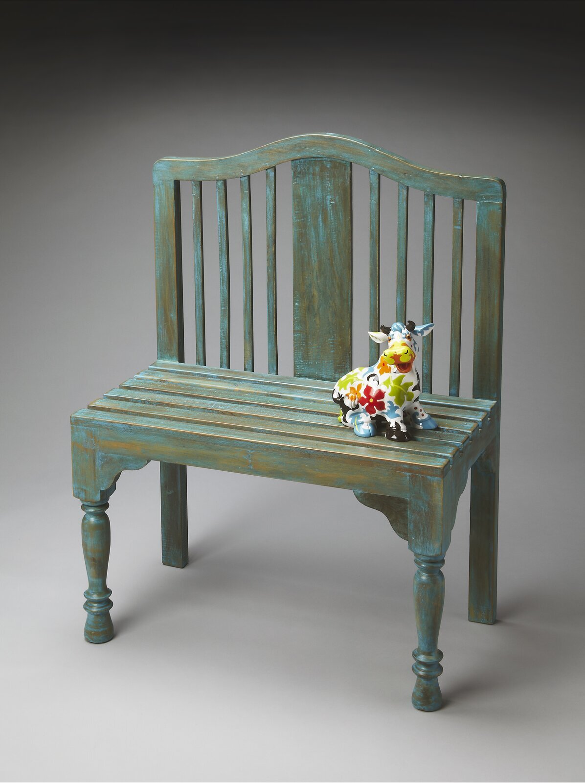Rustic Bench Seat with Back for a Den or Home Office