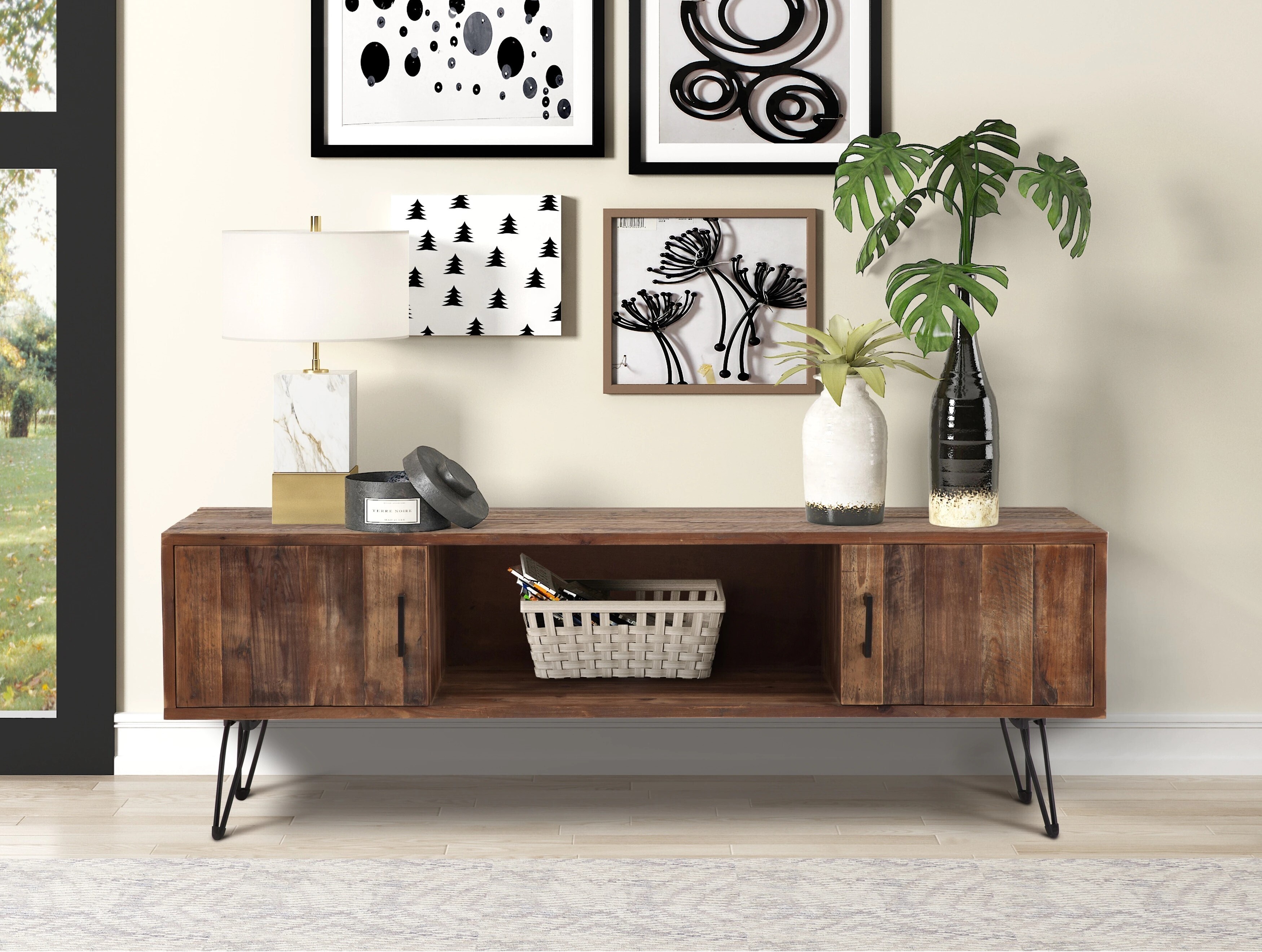 Rustic Style Low Tv Unit