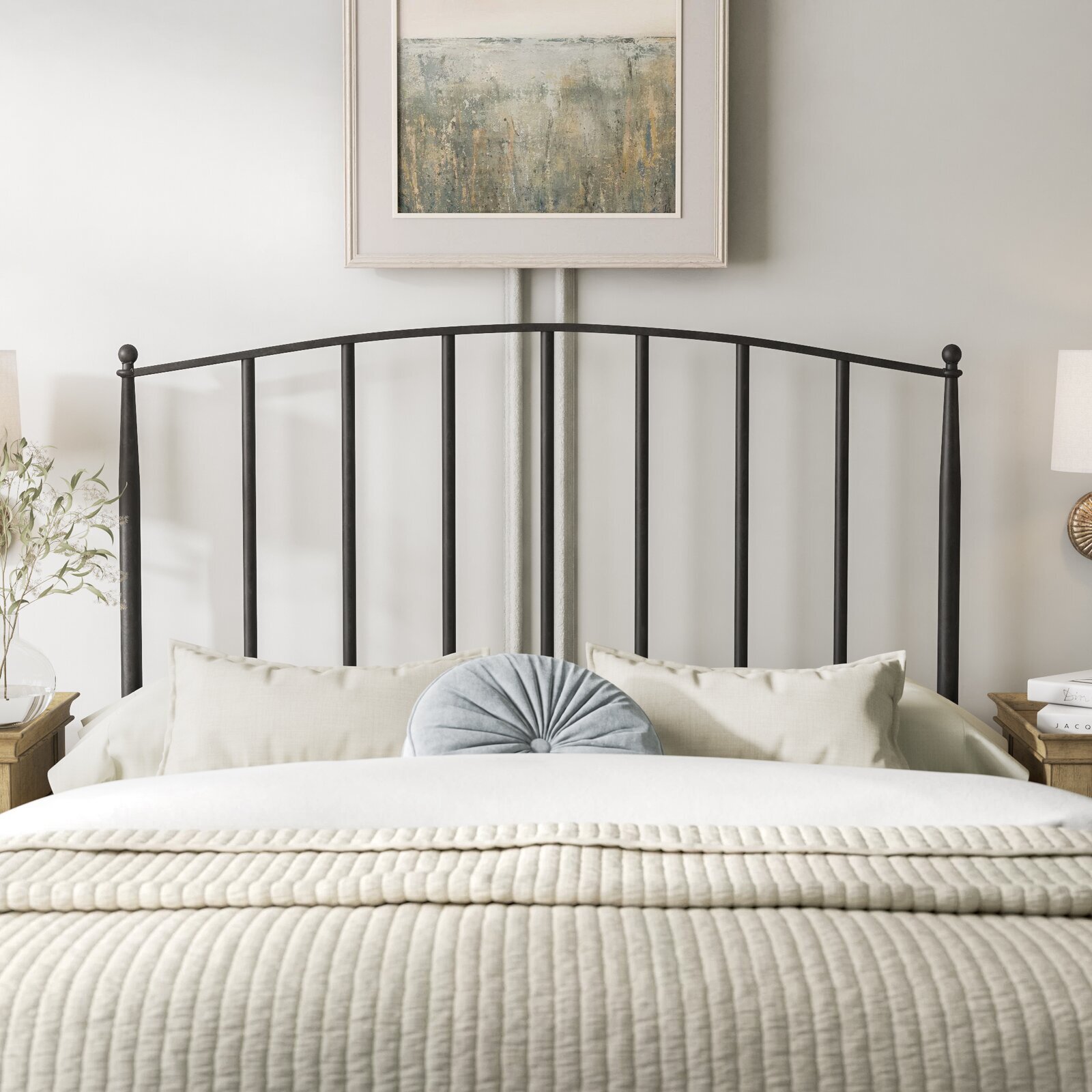 Slat King Size Metal Headboard