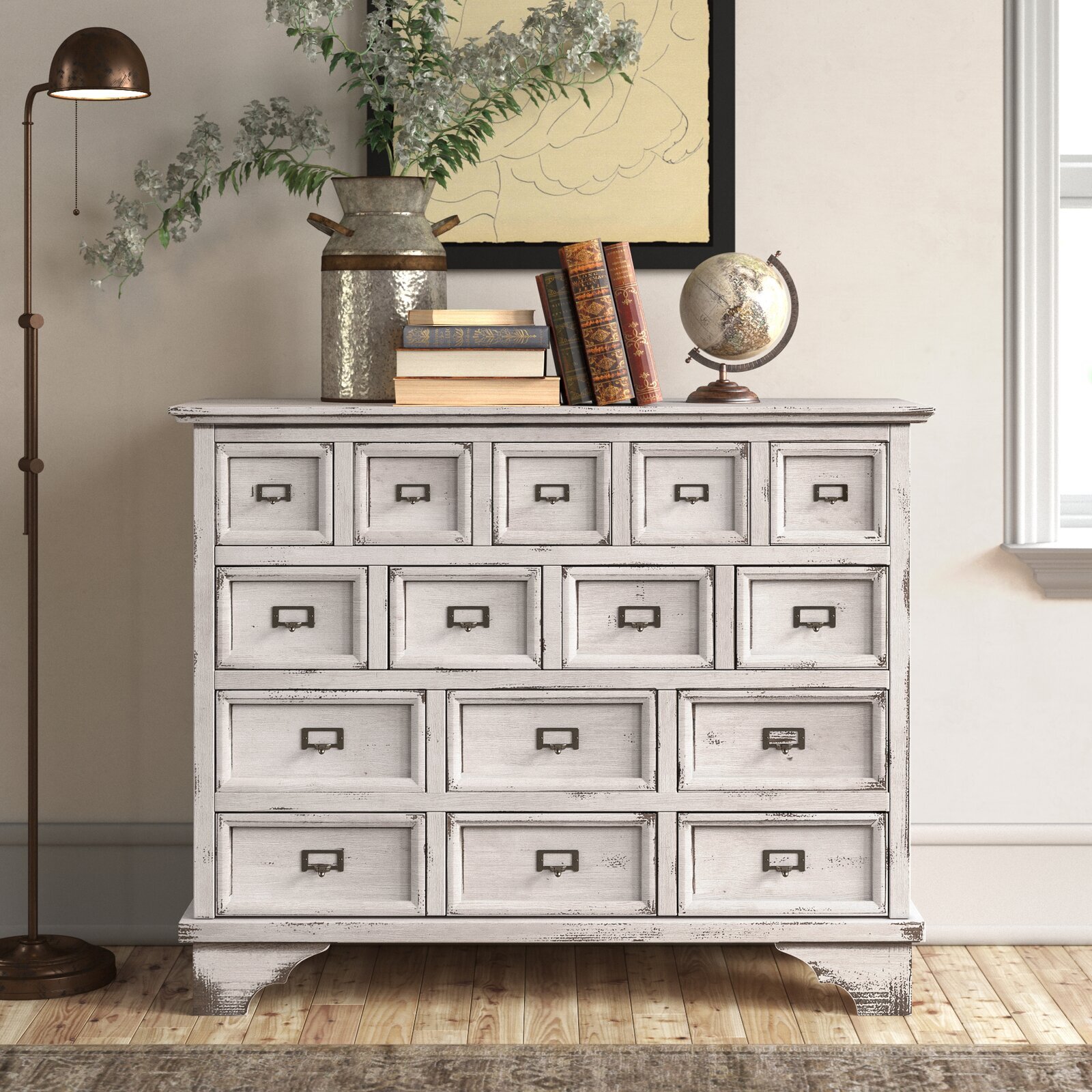 Small drawer cabinet in a distressed finish