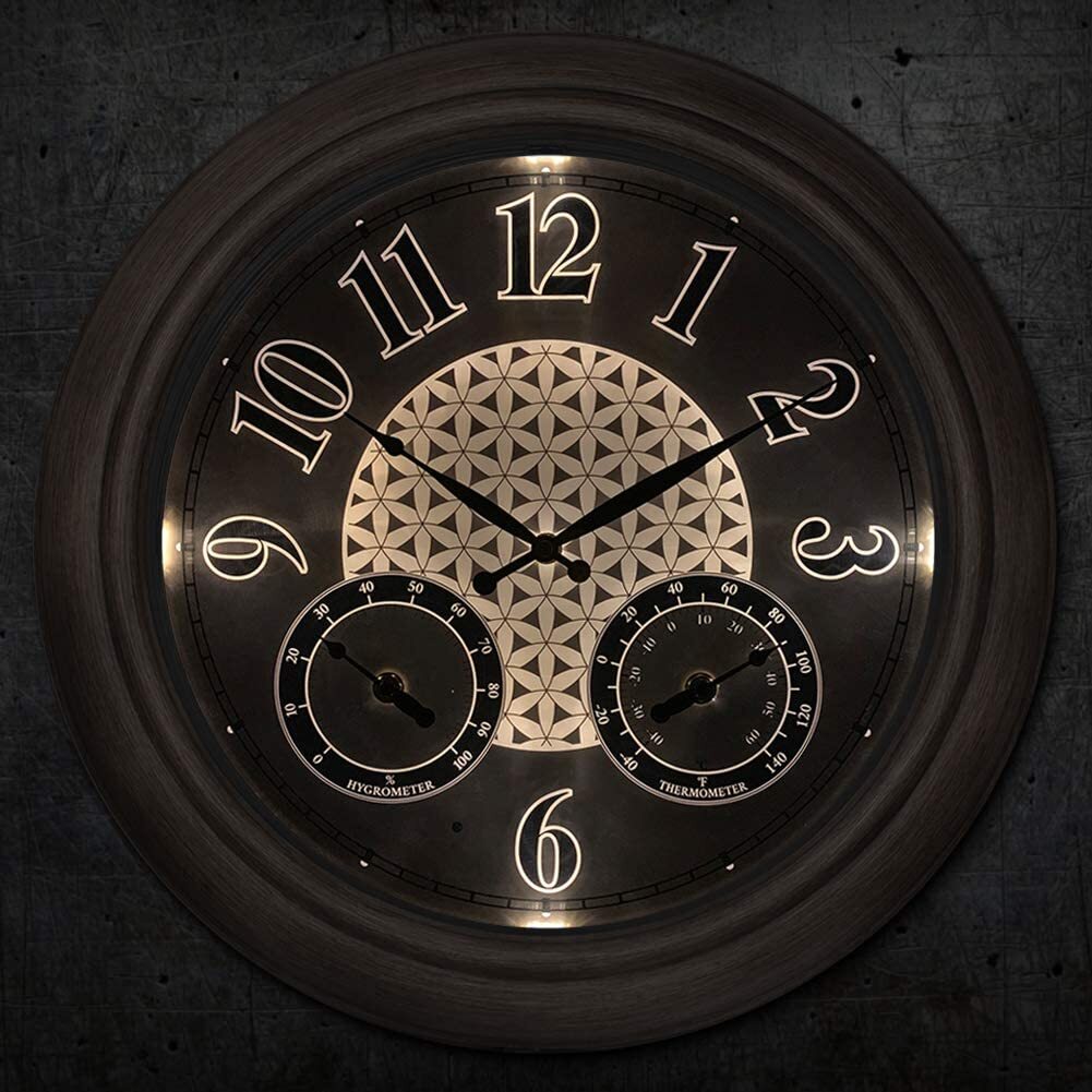 Smart Self Illuminated Outdoor Wall Clock