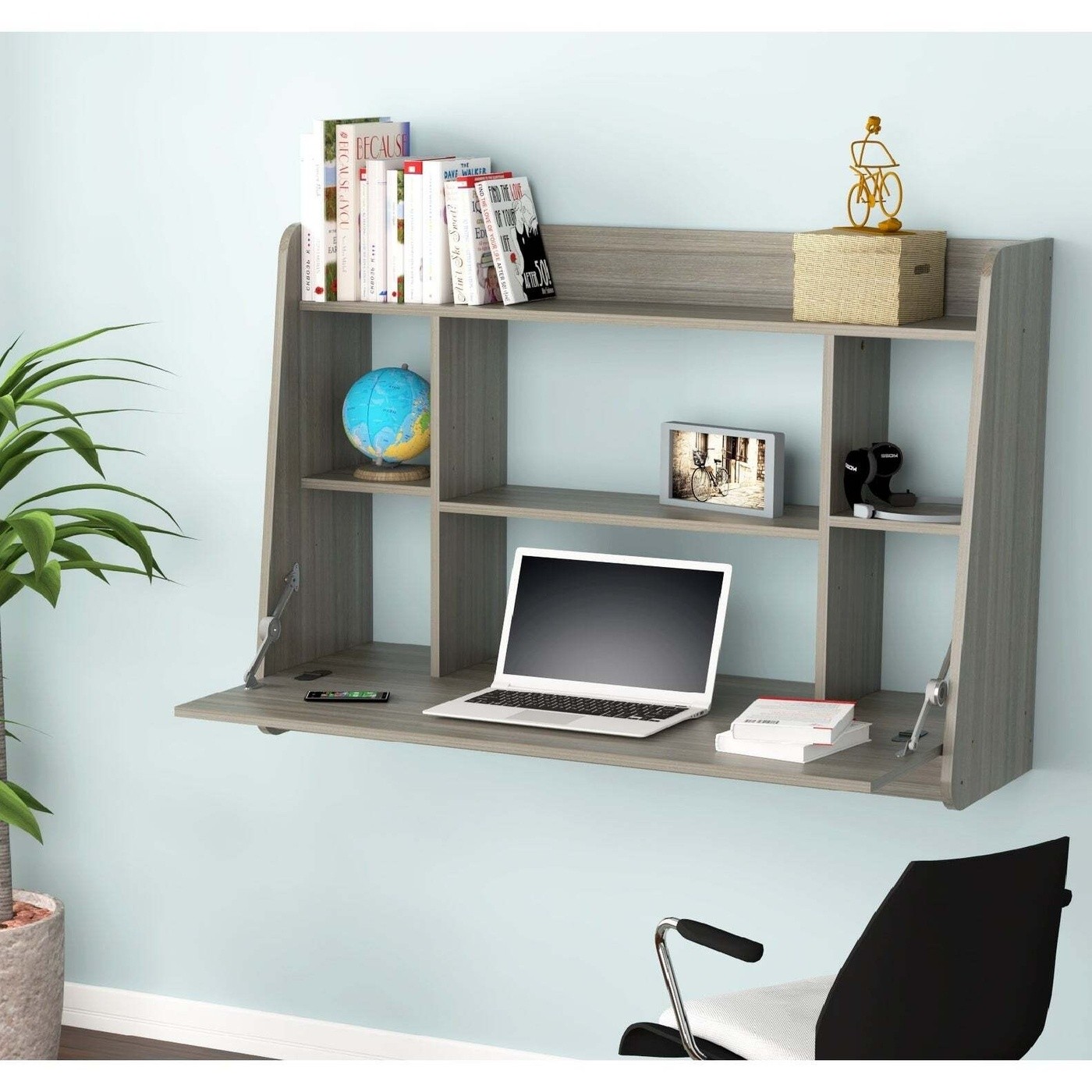 Smoke Oak Floating Desk
