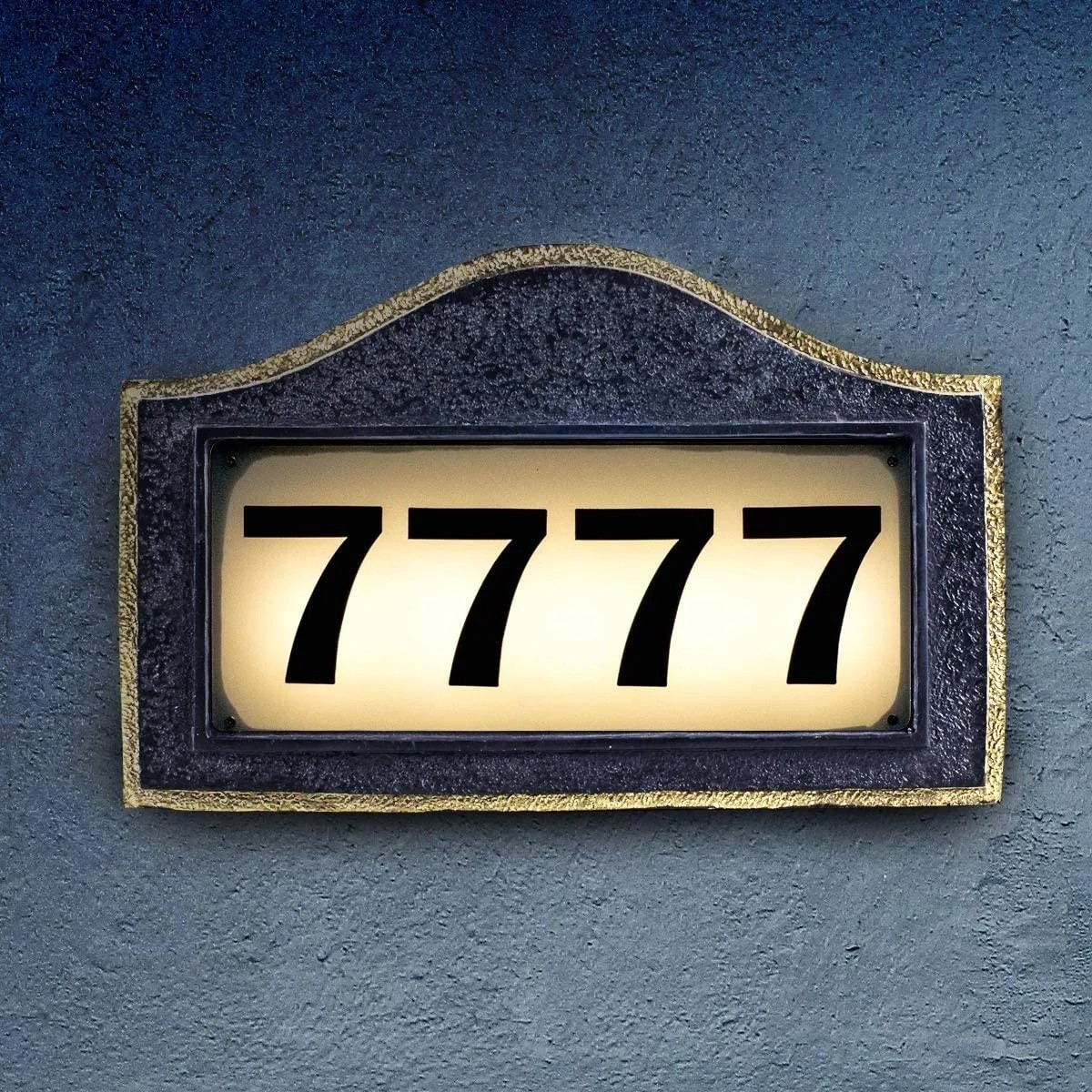 Solar House Number Plaque