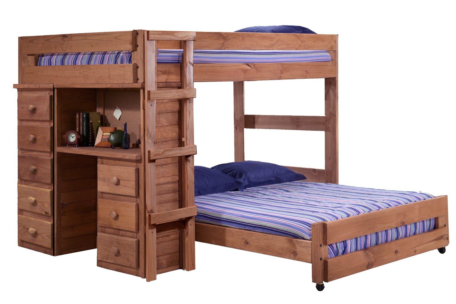 Solid Wood L Shaped Loft Bunk Beds