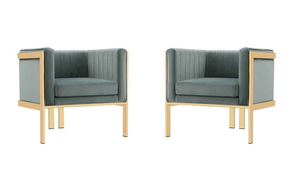 Square Art Deco Arm Chairs