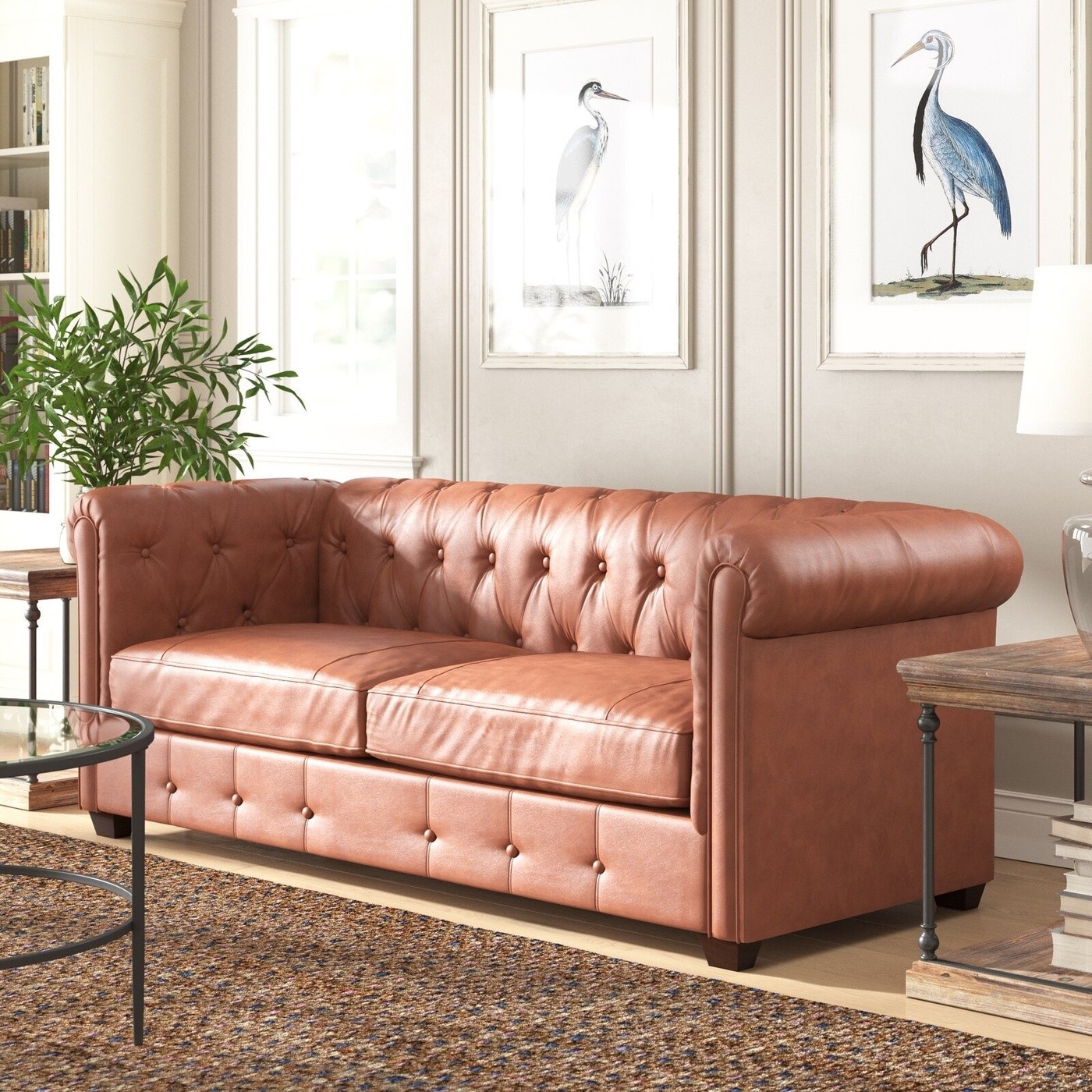 Steamboat Chestnut Chesterfield Sofa