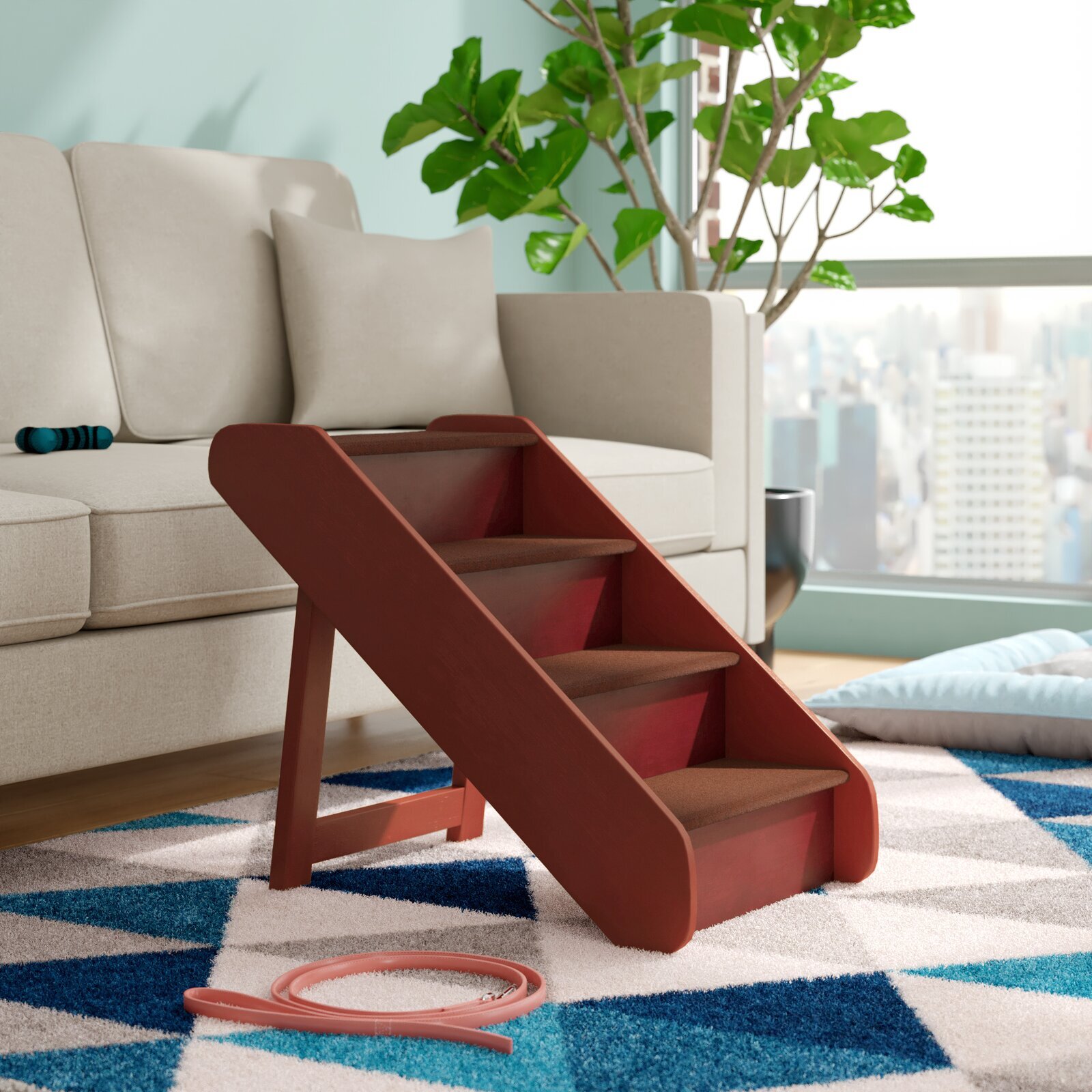 Sturdy Wood Pet Stair