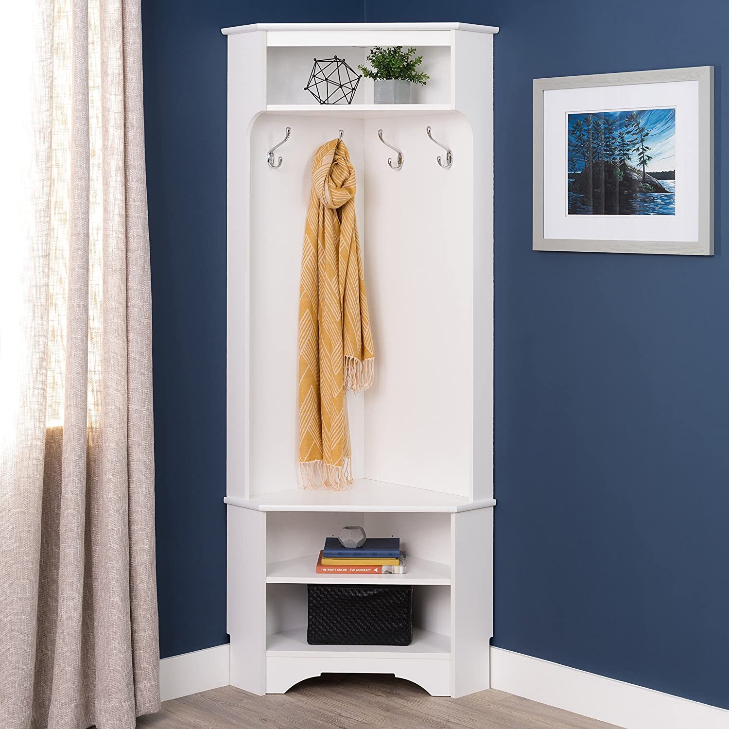 Tall Corner Dresser with Hooks