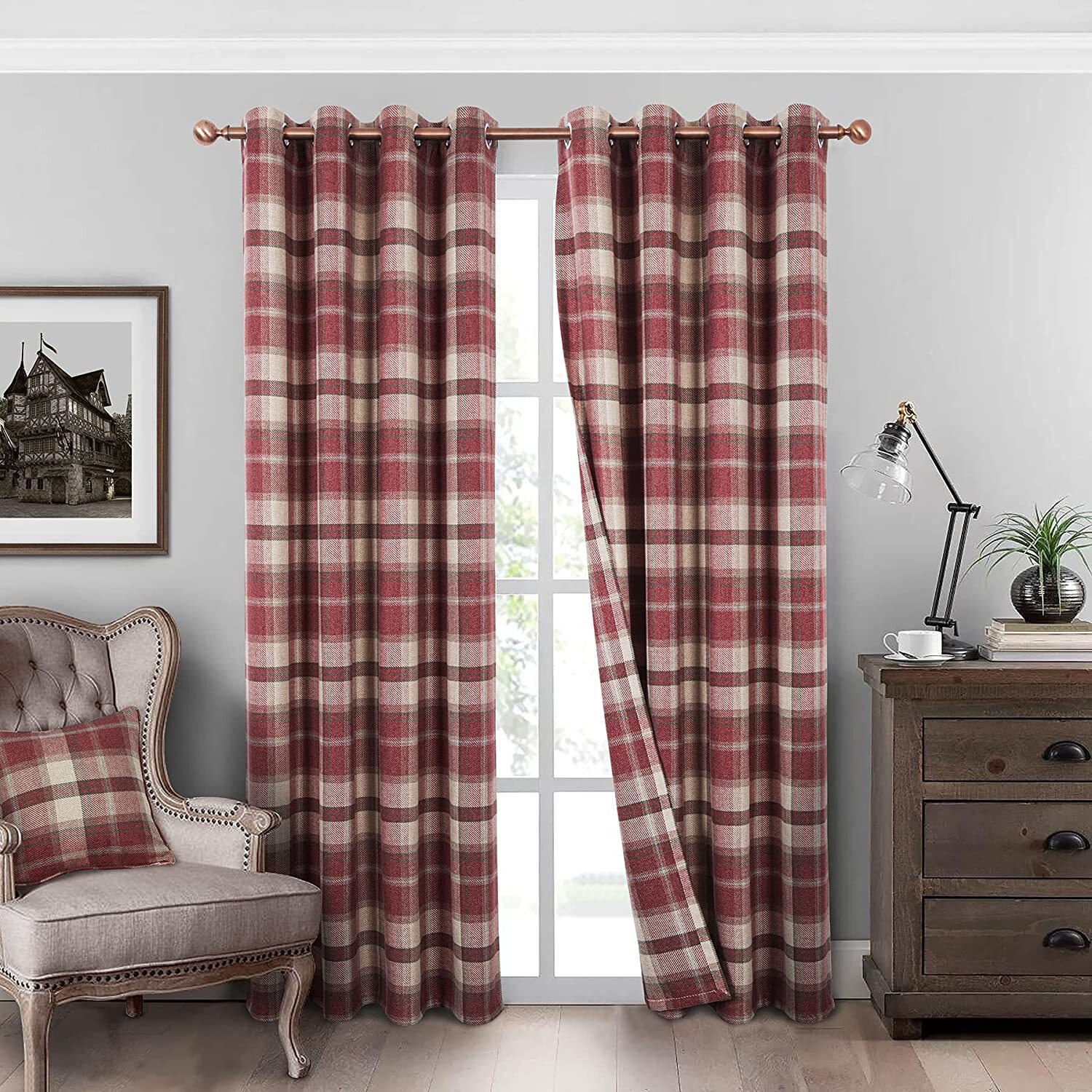 Tartan drapes 