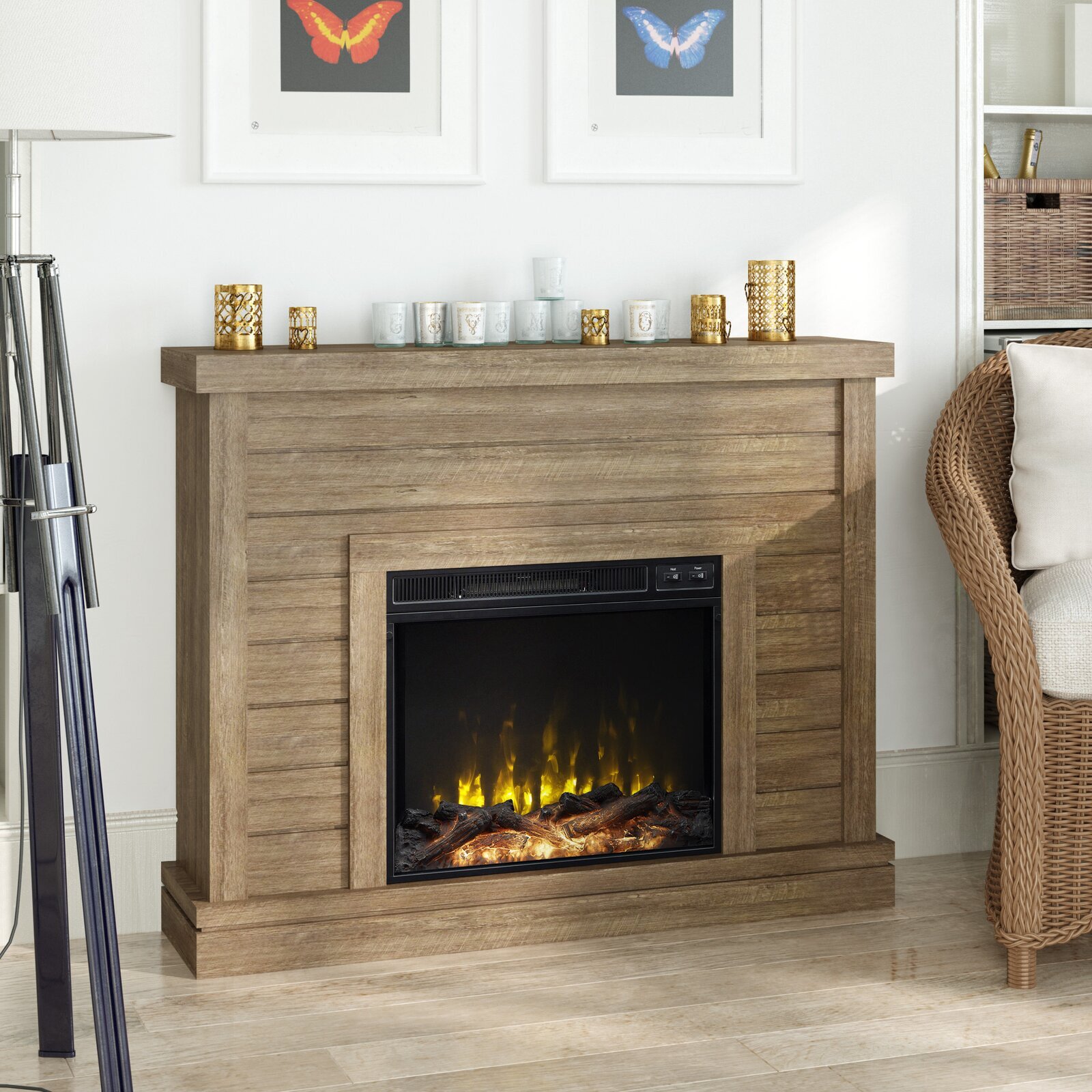 Terrence 47 38” W Electric Fireplace