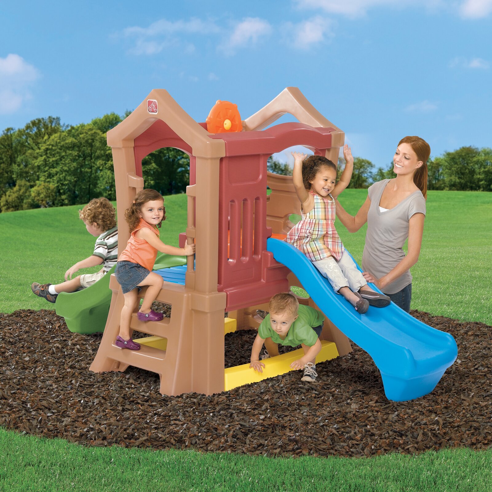 Toddler’s Playhouse with Double Slide