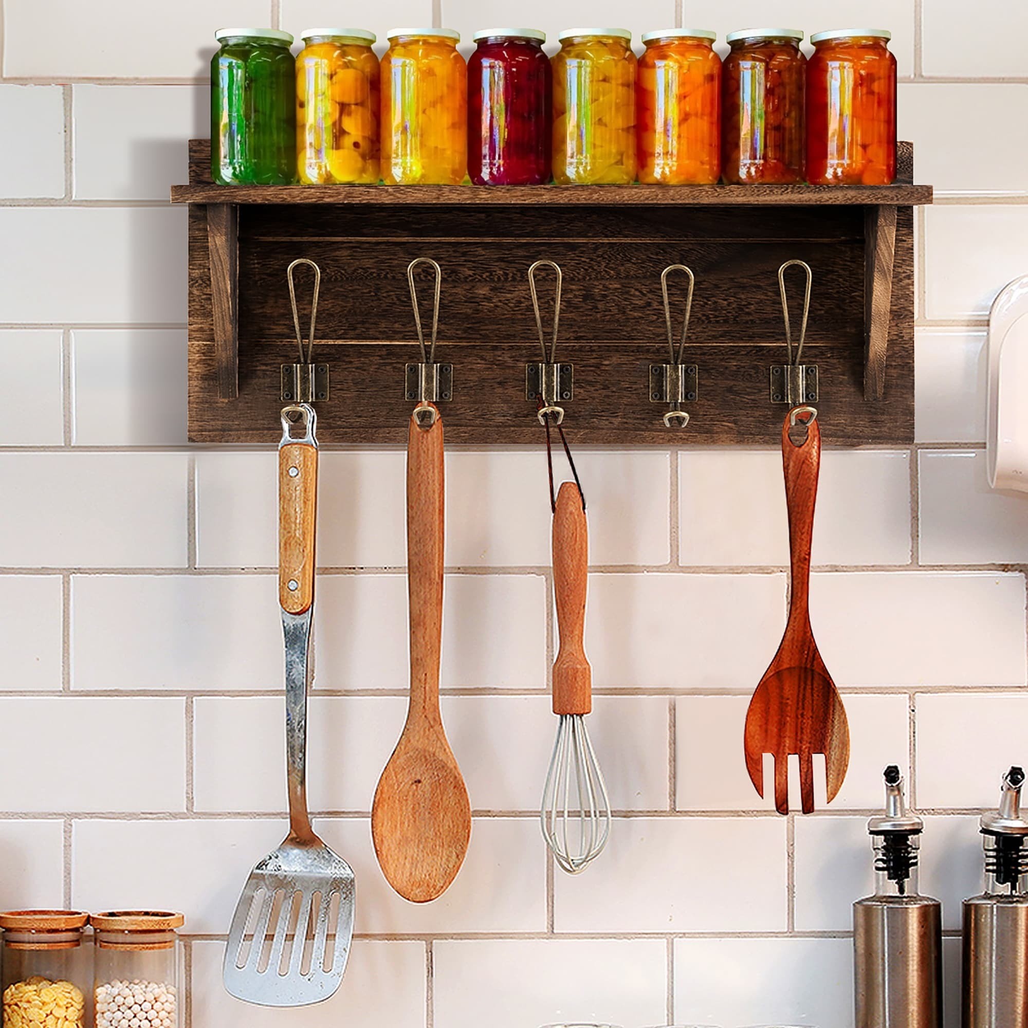 Traditional Utensil Rack Wall Mount