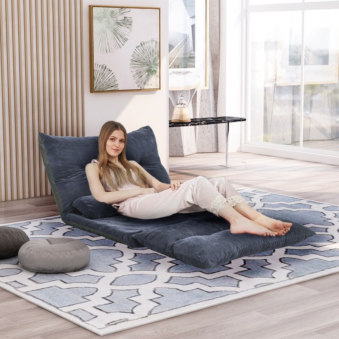 Trule Orisfur Adjustable Gaming Futon Sofa