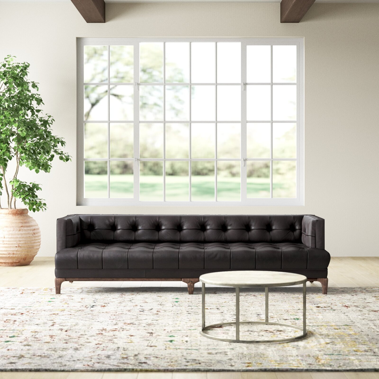 Leather And Fabric Sofas