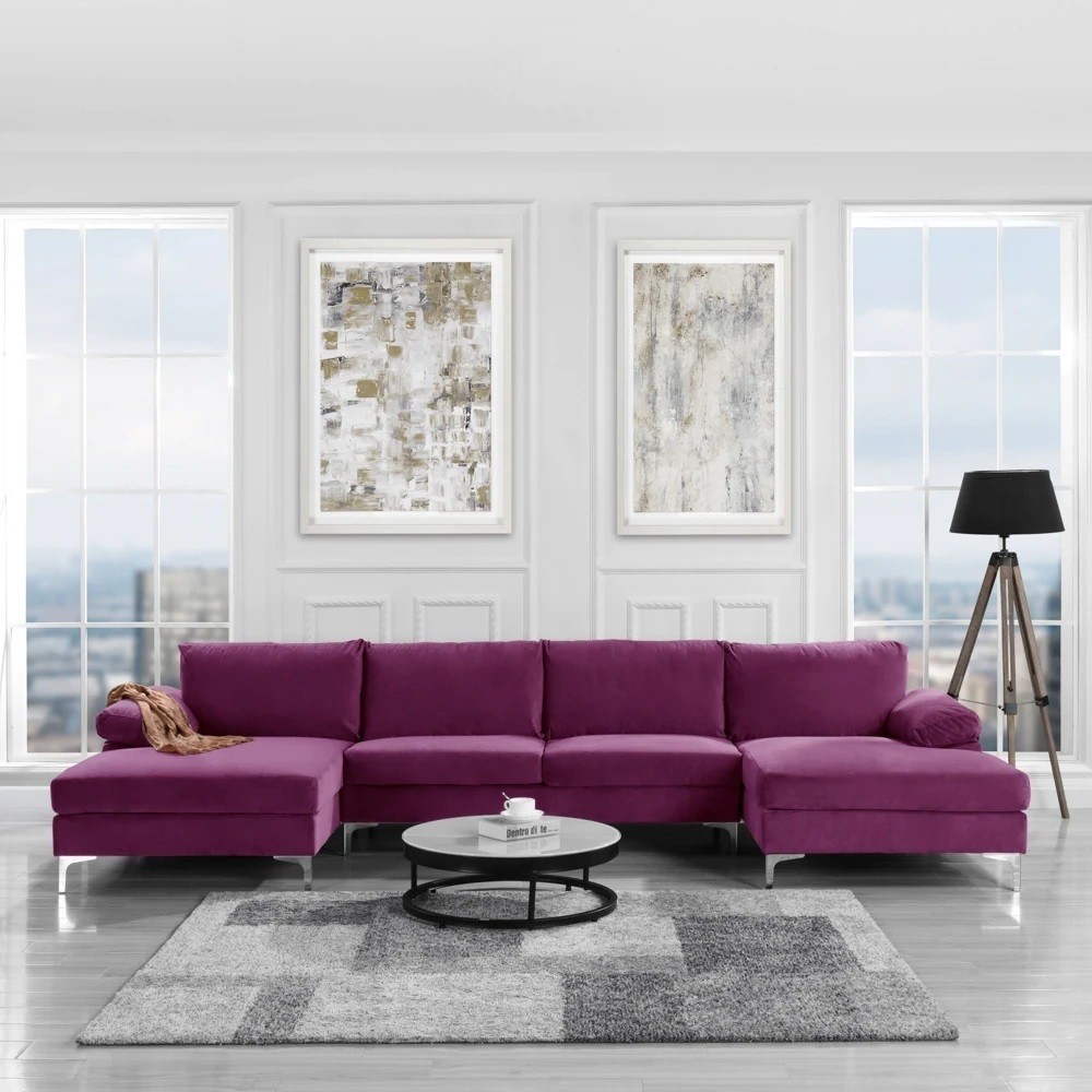 U Shaped Home Theater Sectional Sofa