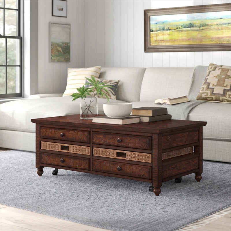 Ultimate Solid Pine Wood Lift Top Adjustable Coffee Table