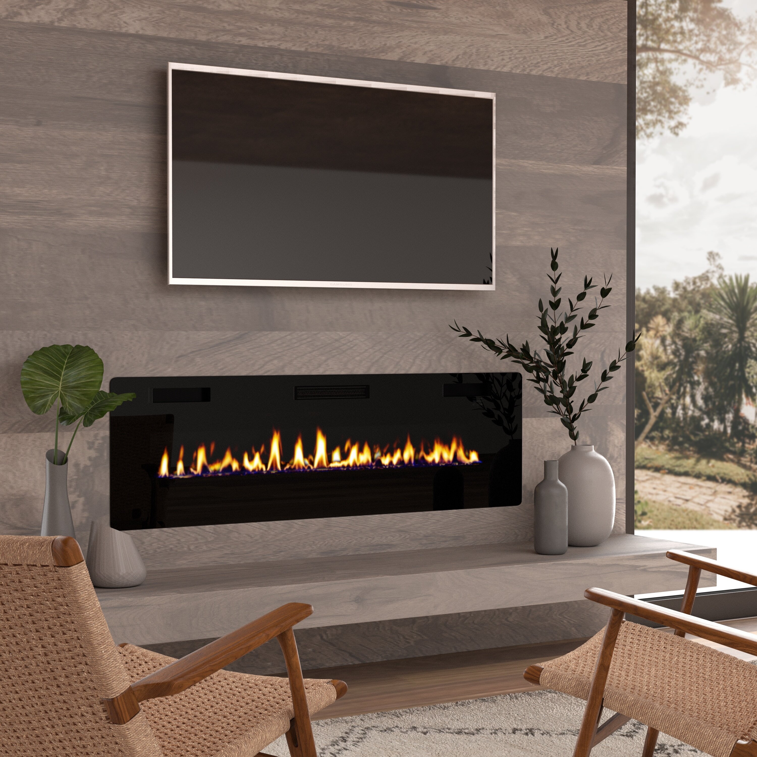 Ultra thin Wall Mounted Electric Fireplace
