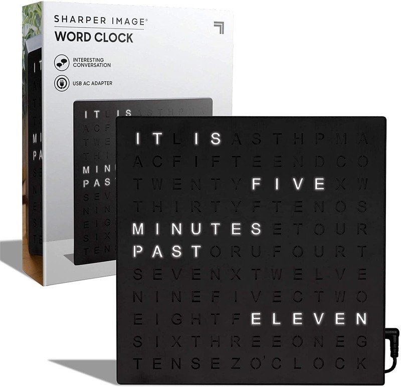 Unusual clocks for sale: letters instead of numbers