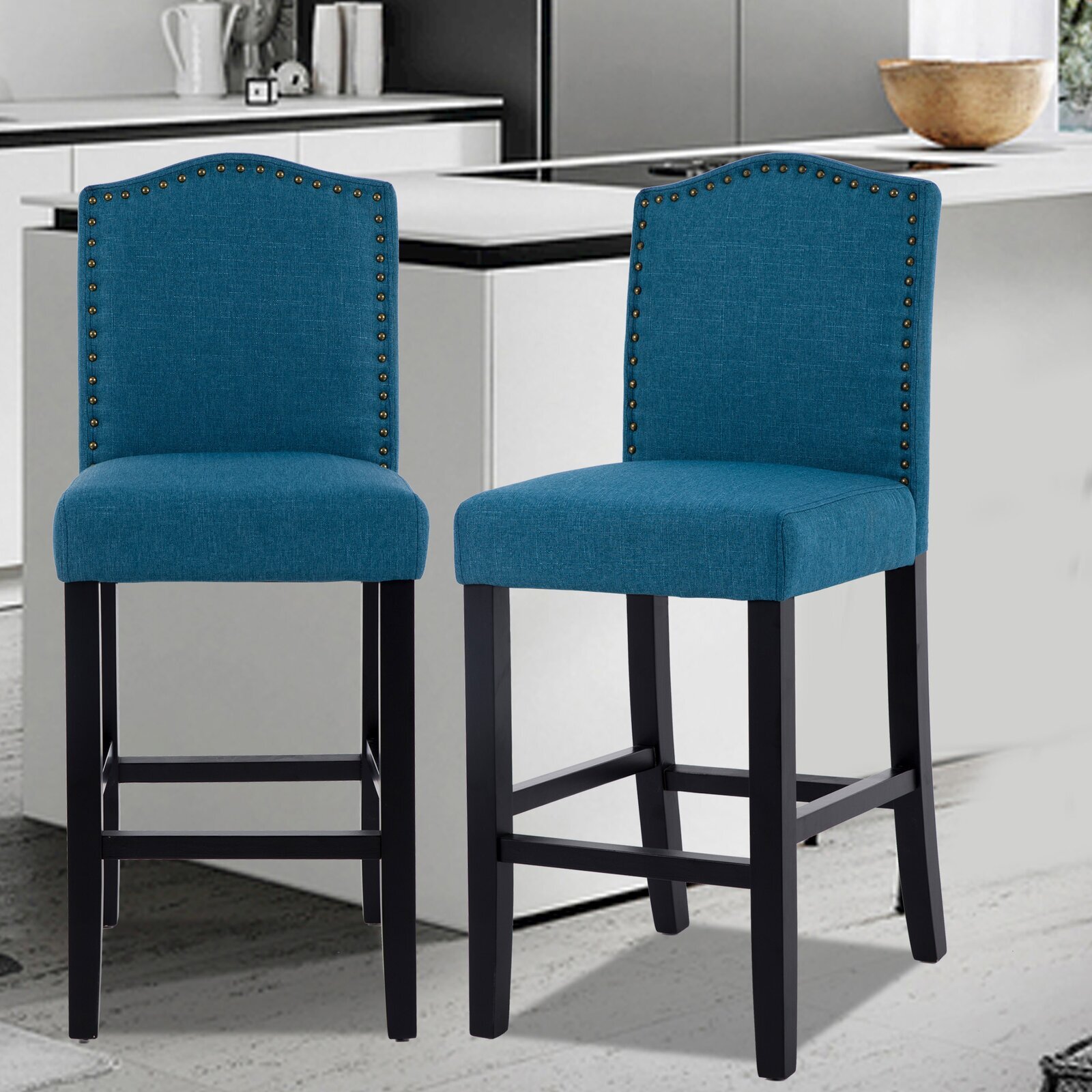 Upholstered High end Modern Bar Stools