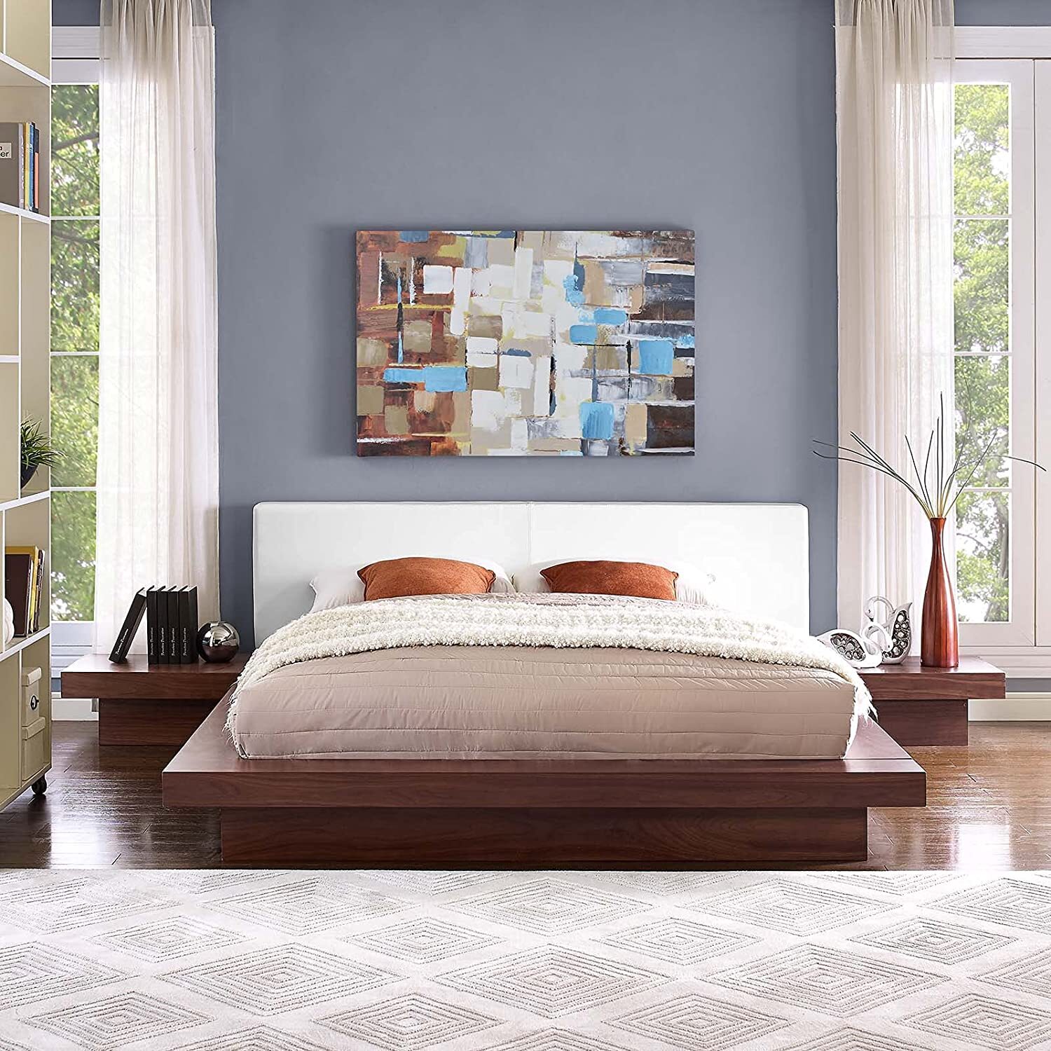 Upholstered Japanese Platform Bed Frame 