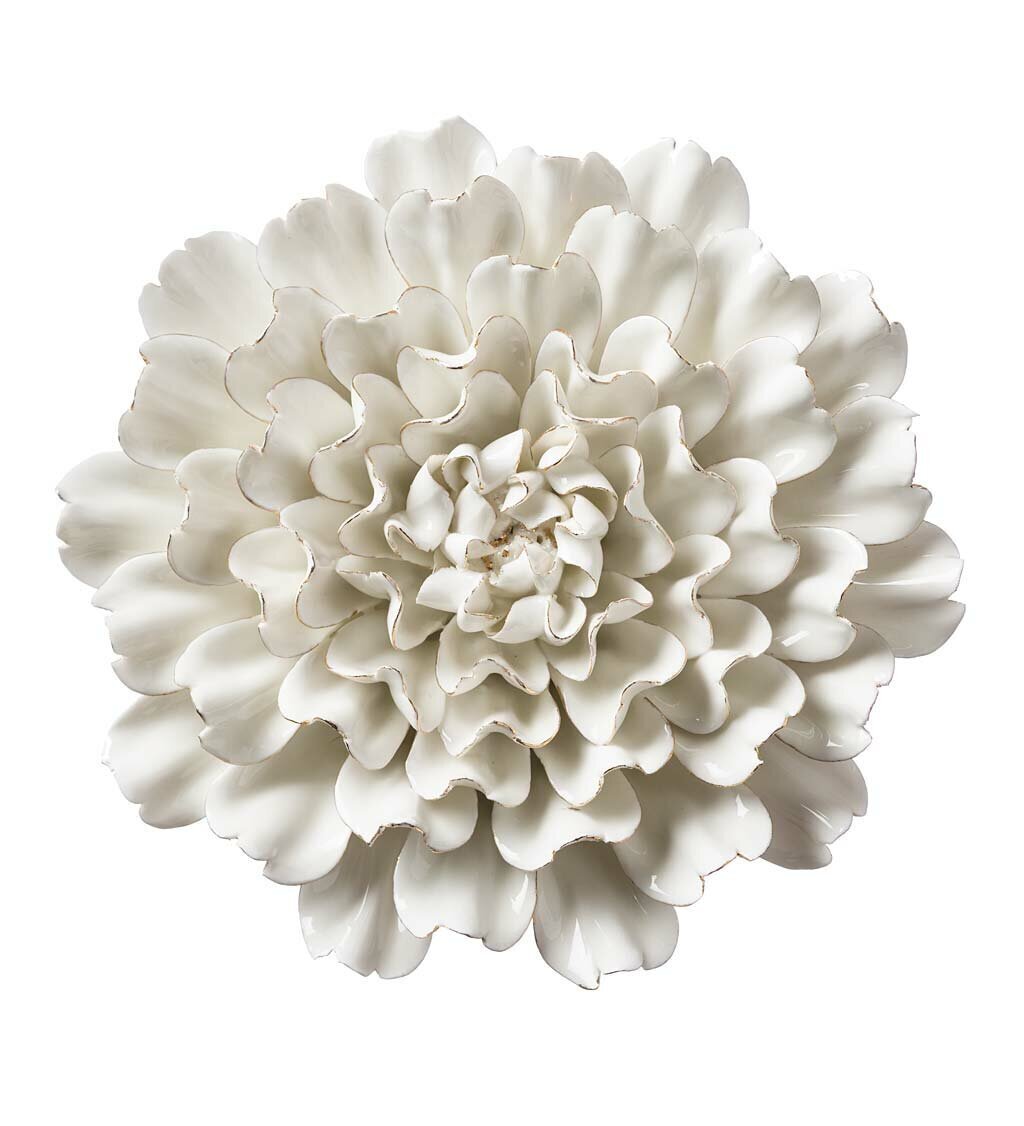 Versatile white flower wall decor