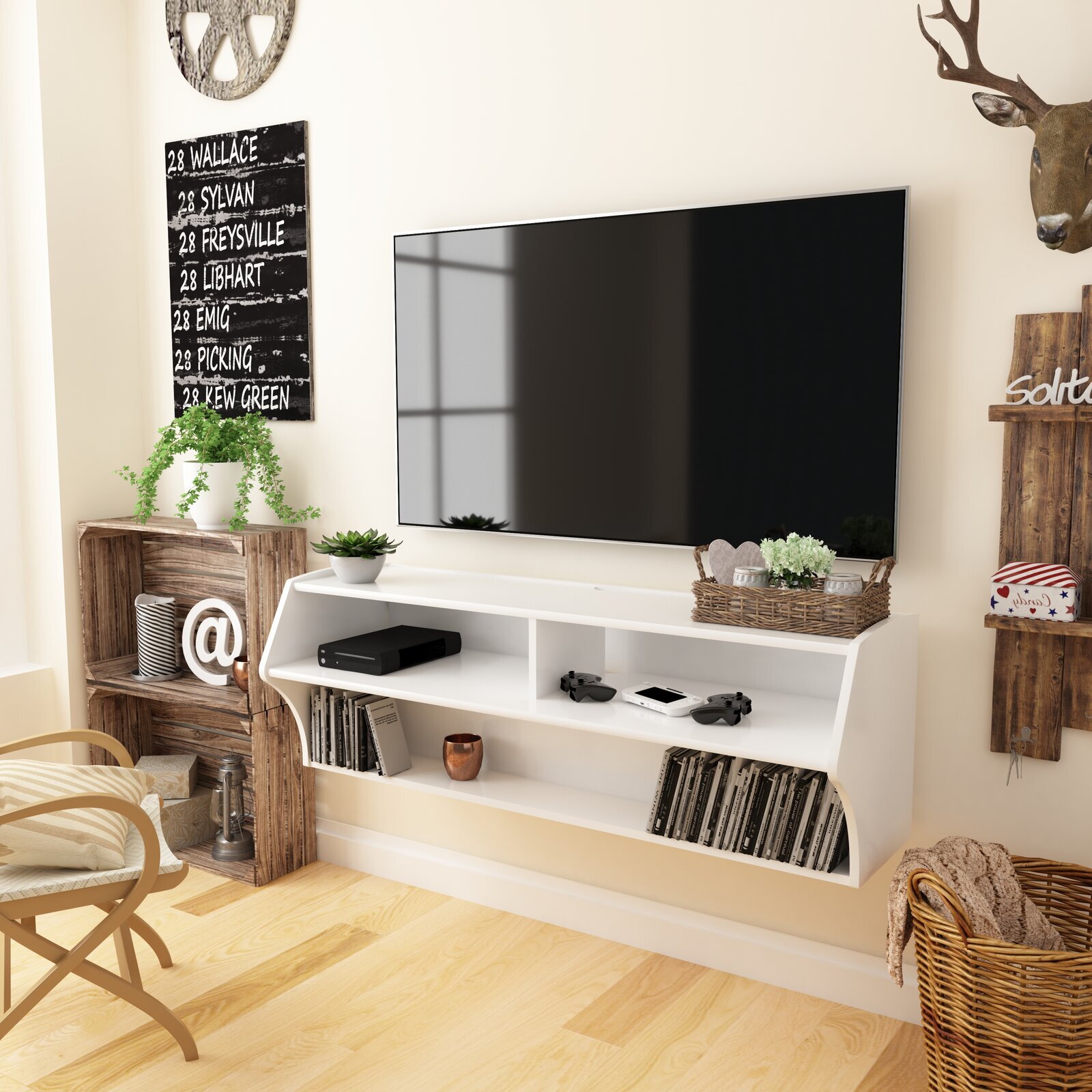 Wall mounted audio racks and cabinets