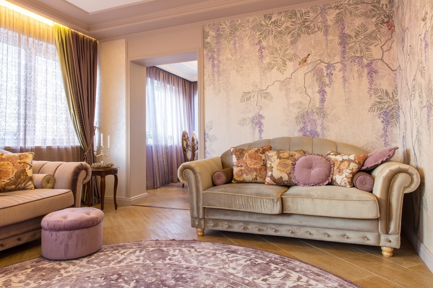 Wallpaper with grapes