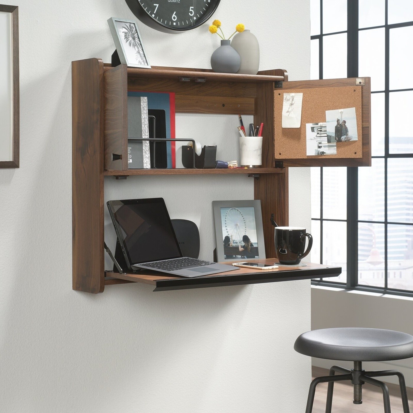 Walnut Floating Desk