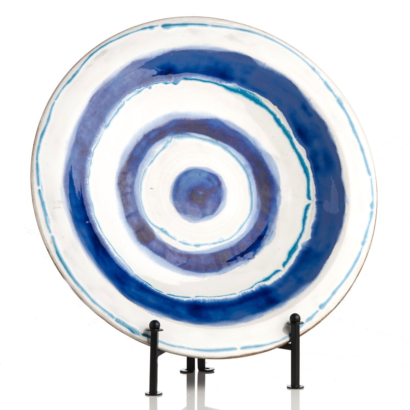 Watercolor Large Decorative Plate with Stand
