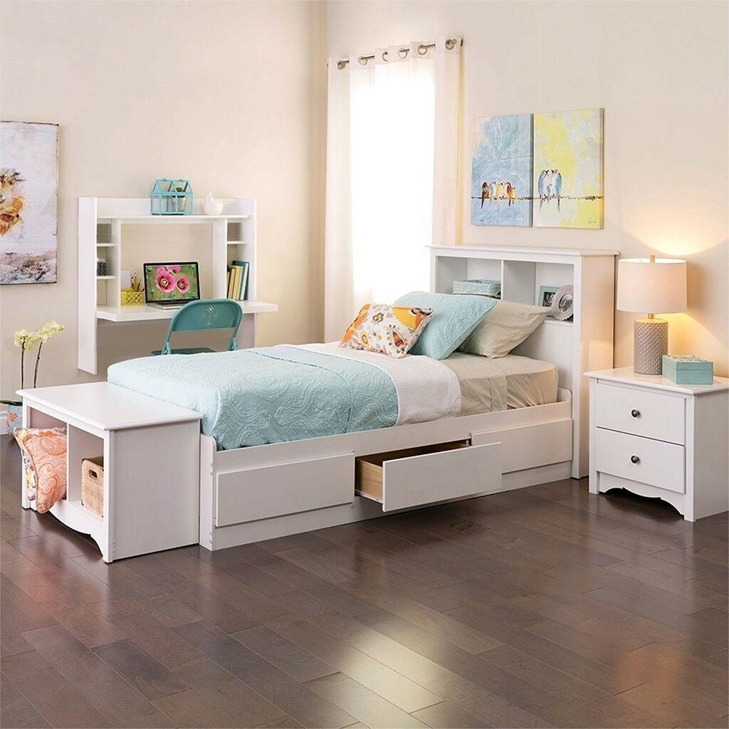 White Floating Desk