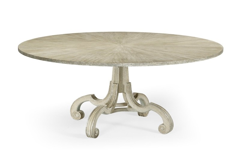 White Oak 10 Person Round Table