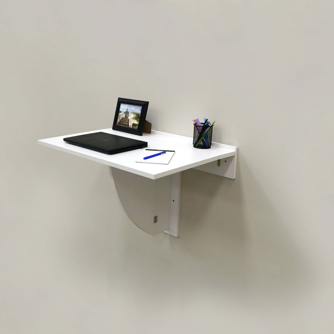White Wall Mounted Desk