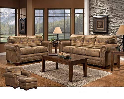 Wild Horses Microfiber Country Sofa Sleeper