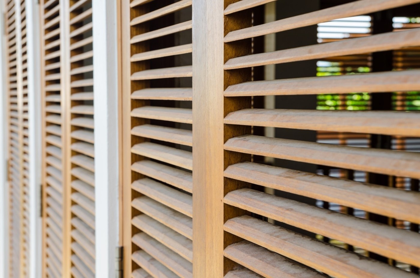 Wooden louvres